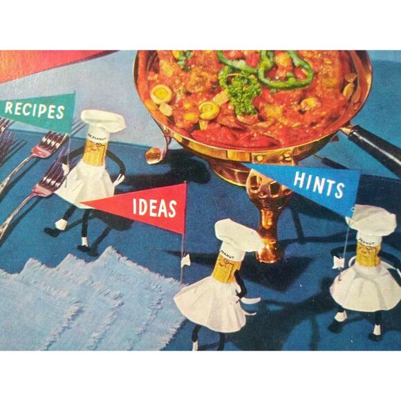 Mr Peanut Planters Original 1955 Cookbook Mister Nut In Chefs Hat Apron Vintage - Picture 2 of 12
